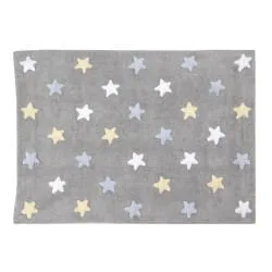 Dywan bawełniany Tricolor Star Gris/Azul