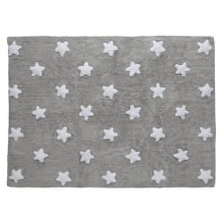 Dywan bawełniany Grey Stars White
